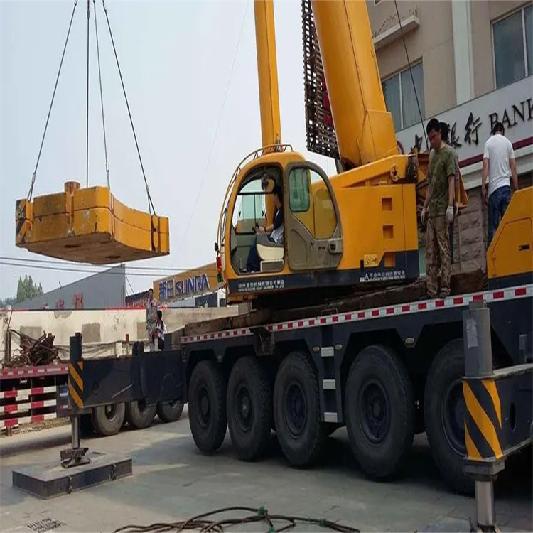 招远当地吊车出租|机器吊装|75吨|工厂搬迁服务